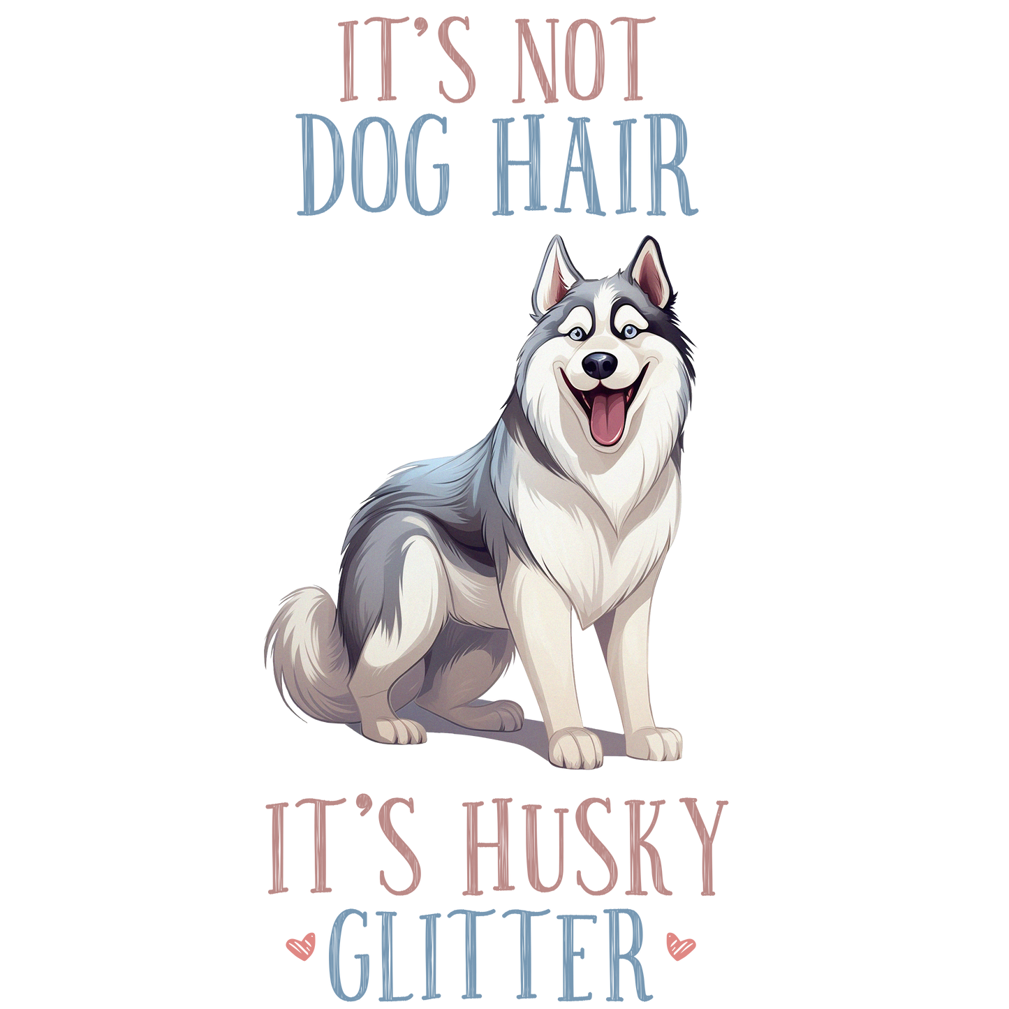 Husky Glitter Design