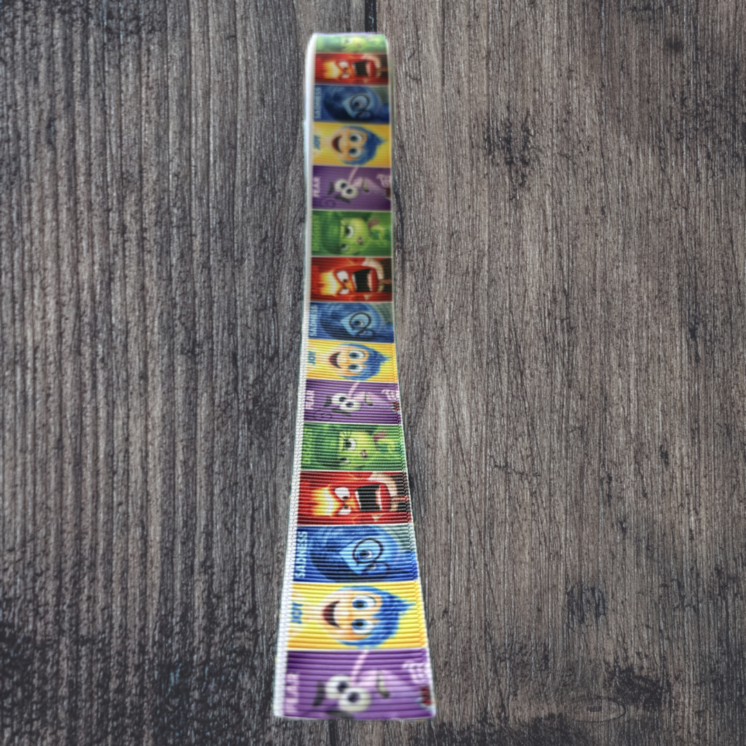 Inside Out Character Boxes Grosgrain 25mm Ribbon
