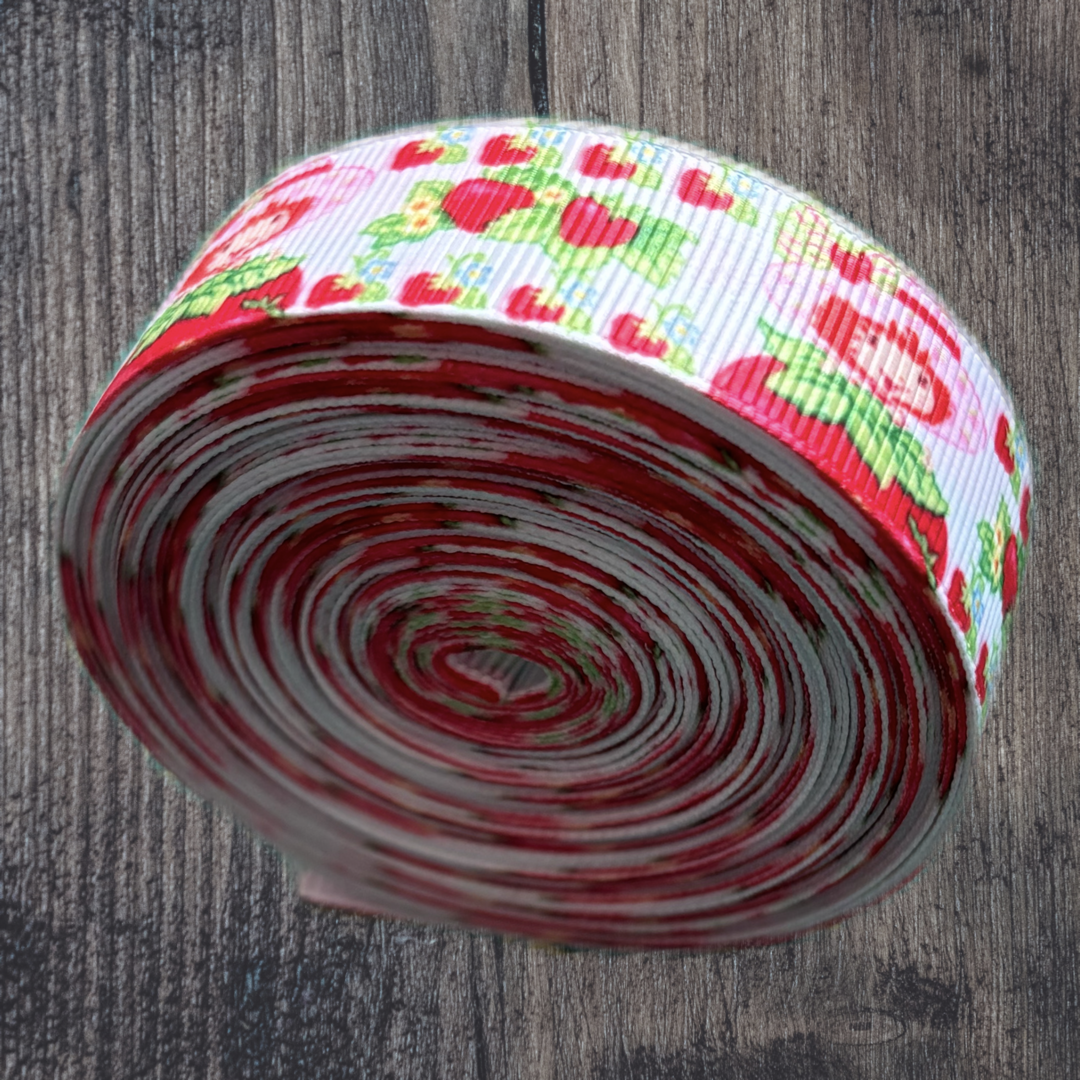 Strawberry Shortcake Grosgrain 22mm Ribbon
