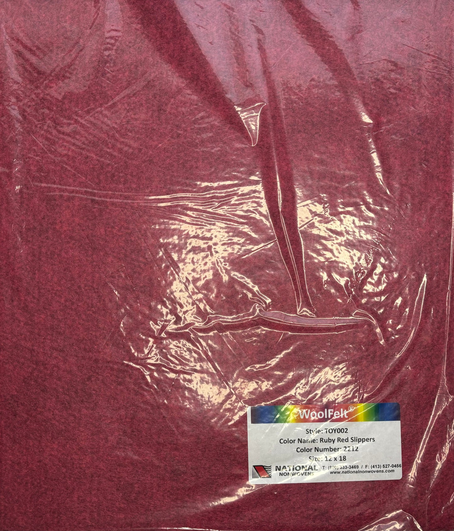 National Nonwovens Red Ruby Slippers Felt Sheets