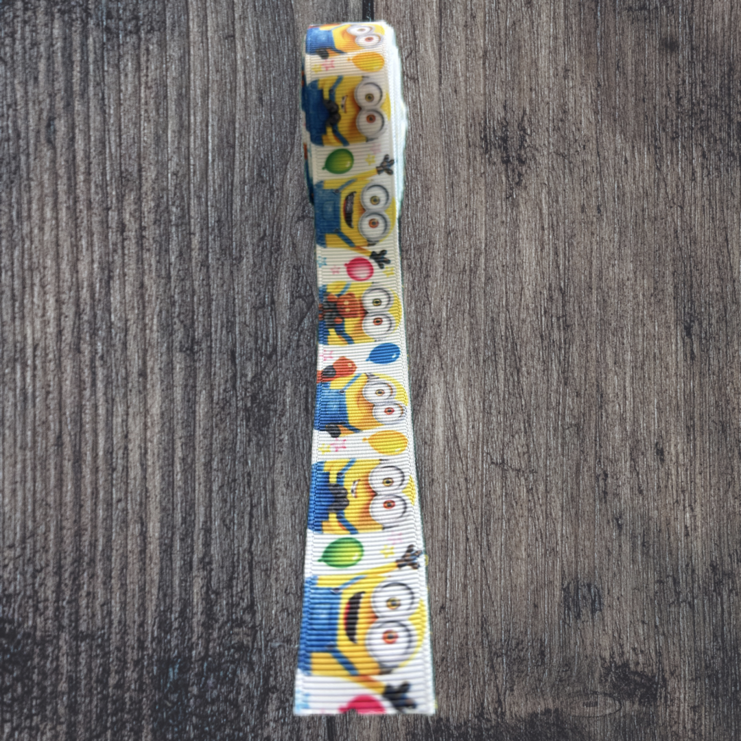 Minions with Balloons Grosgrain 22mm Ribbon