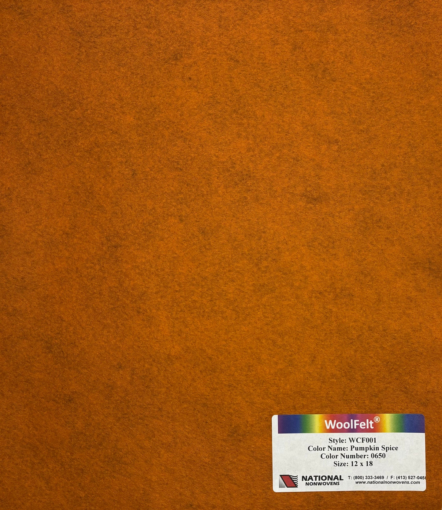 National Nonwovens Pumpkin Spice Felt Sheets