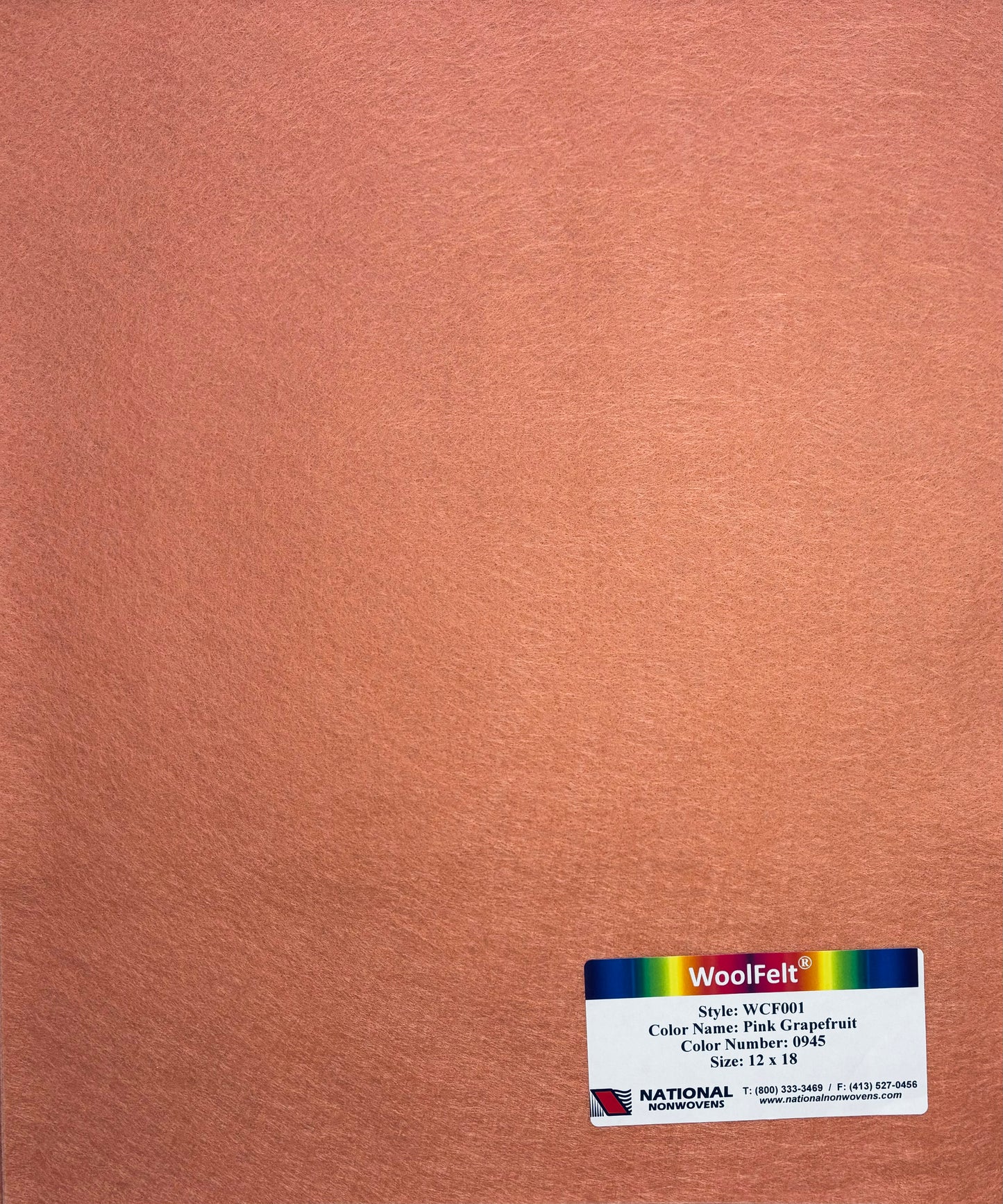 National Nonwovens Pink Grapefruit Felt Sheets