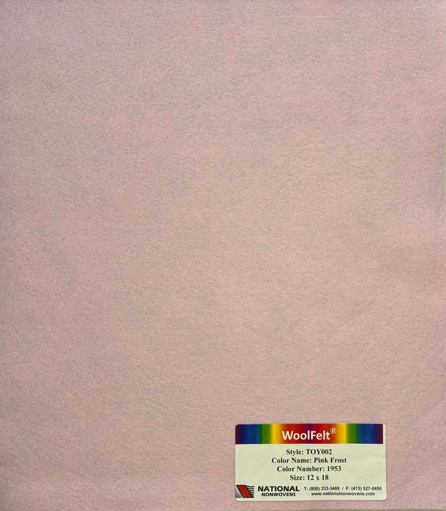 National Nonwovens Pink Frost Felt Sheets