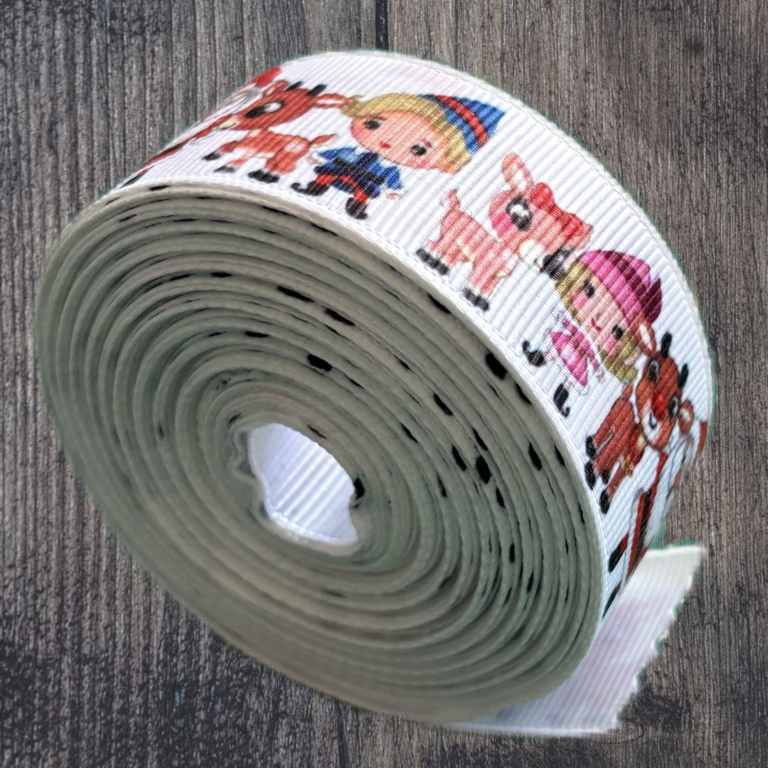 Christmas Characters Grosgrain 25mm Ribbon