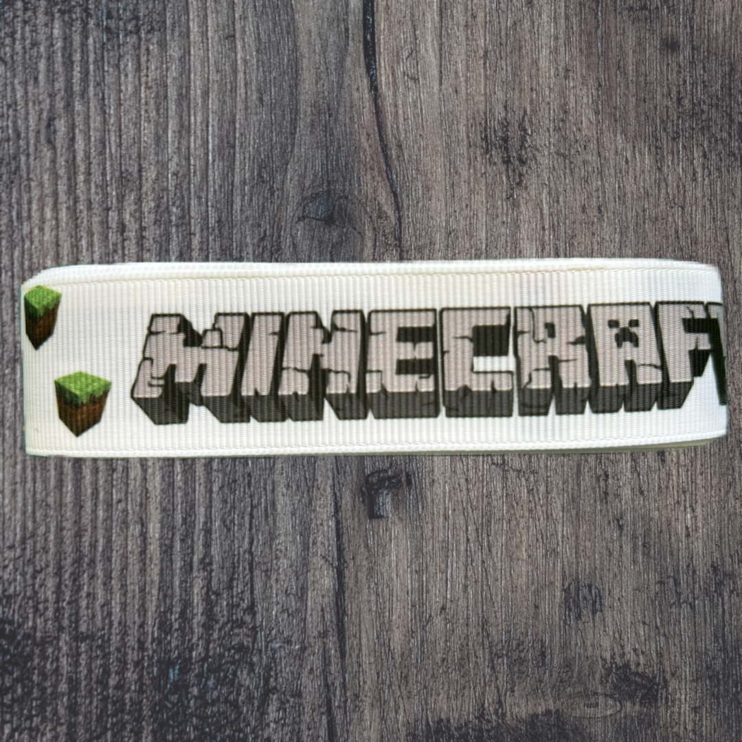 Game Crafting with White Background Grosgrain 25mm Ribbon
