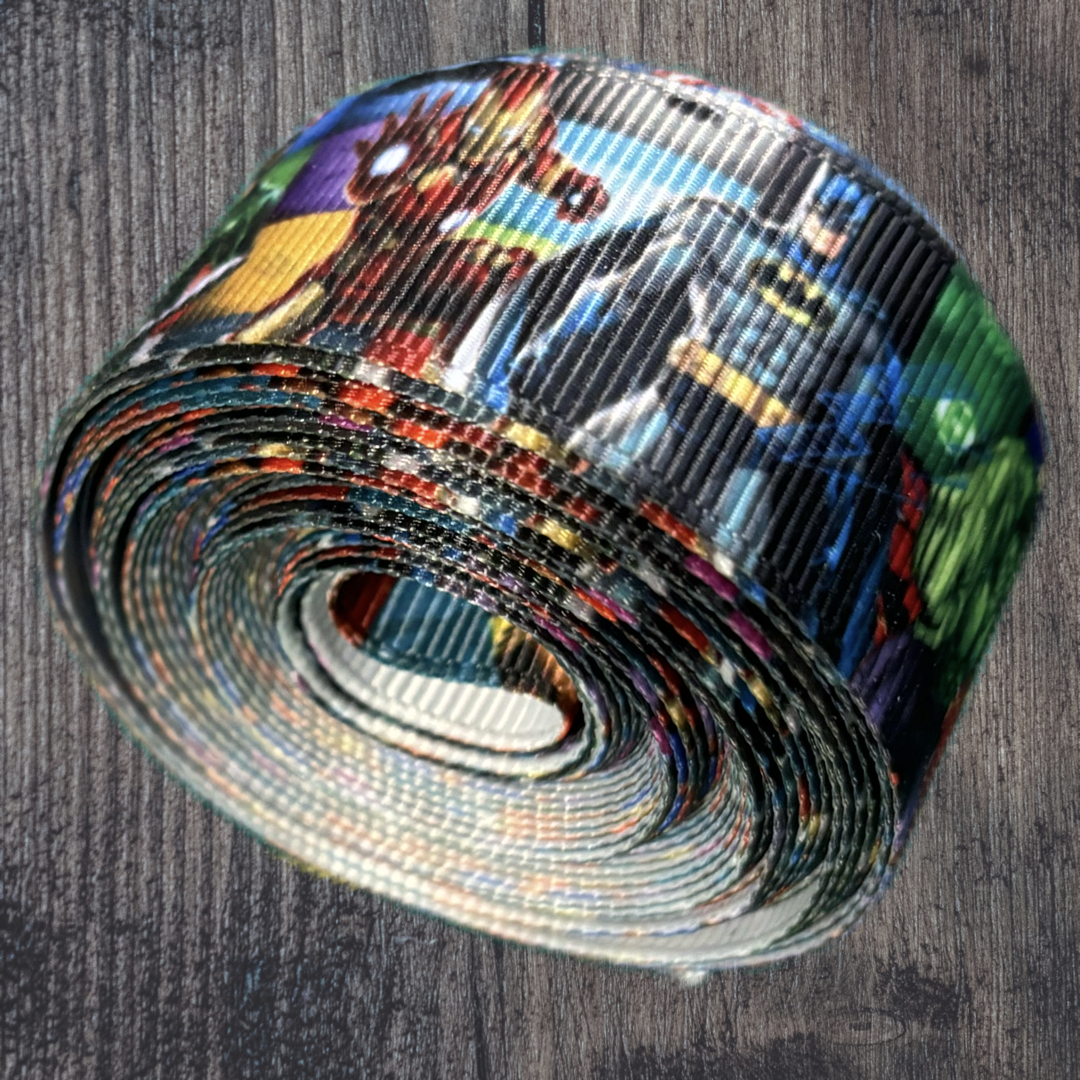 Superhero Grosgrain 25mm Ribbon