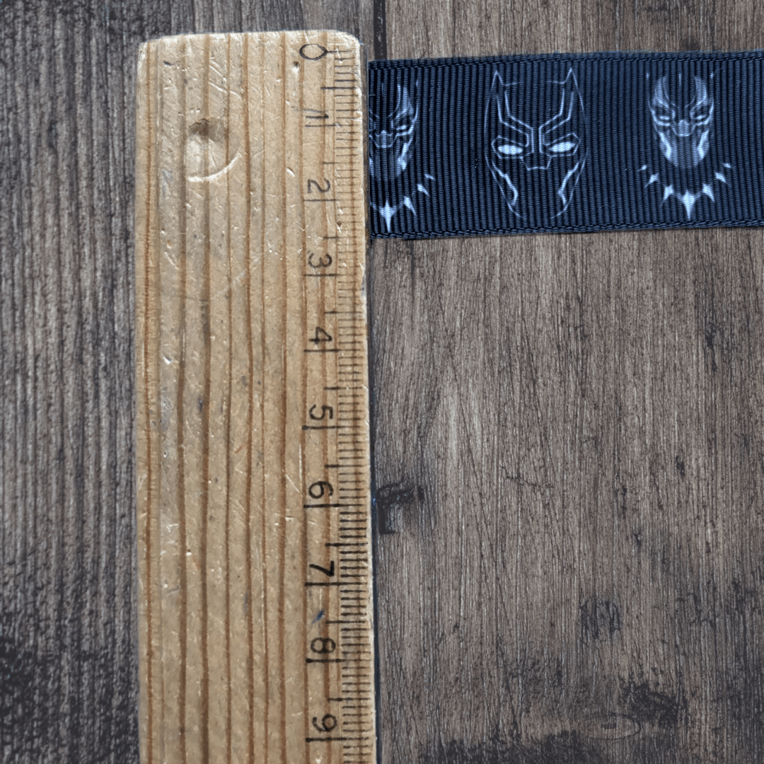 Black Panther Grosgrain 25mm Ribbon