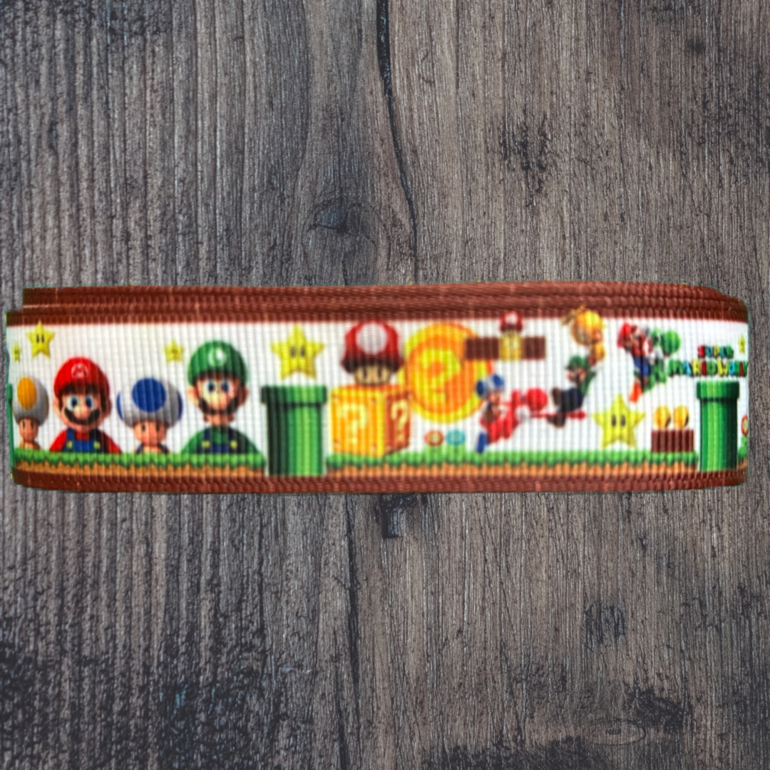 Super Mario World Grosgrain 22mm Ribbon