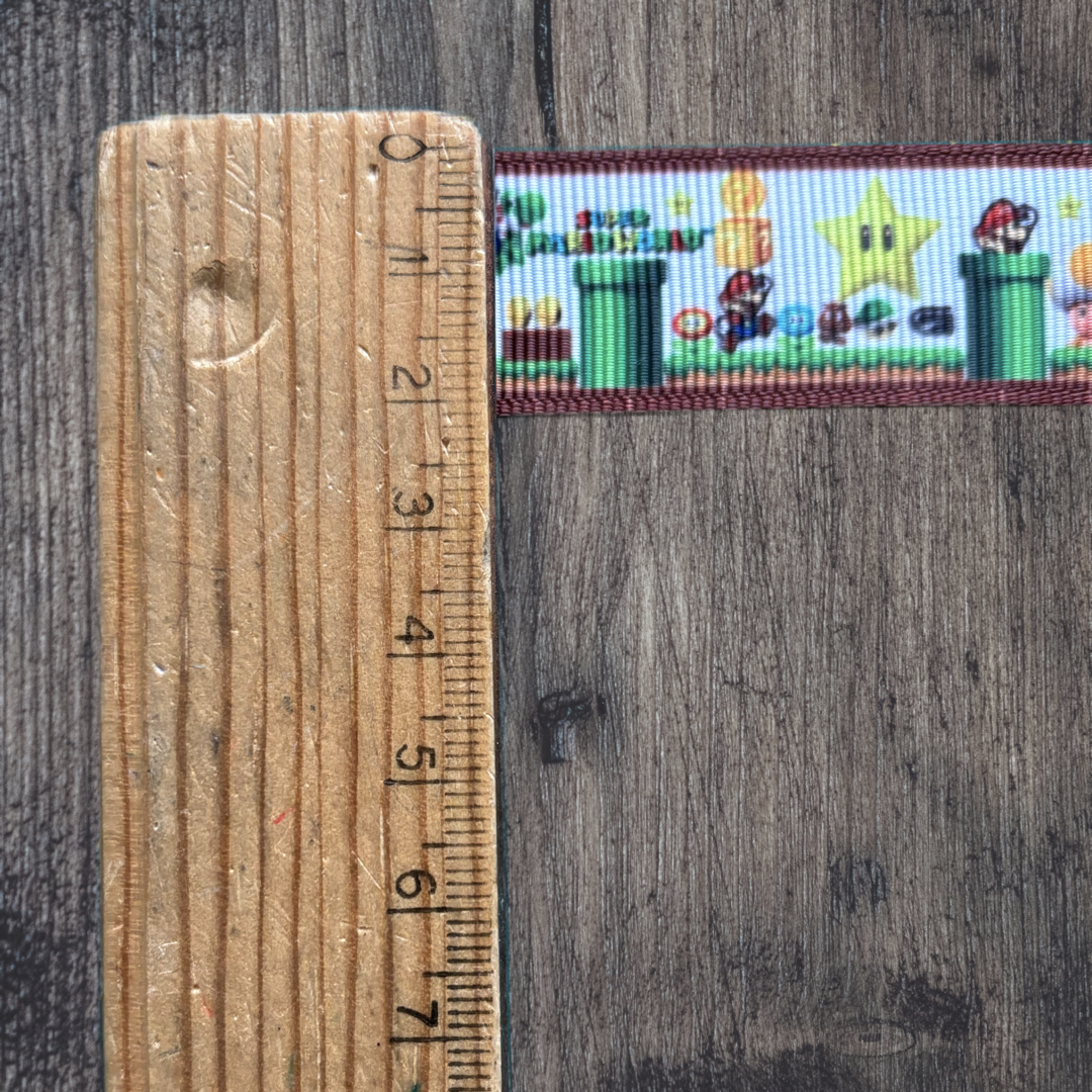 Super Mario World Grosgrain 22mm Ribbon