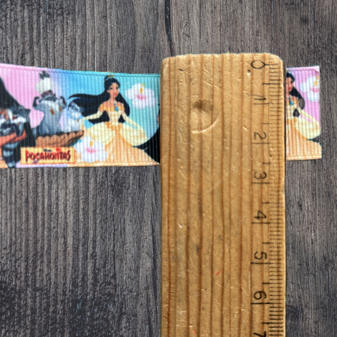 Pocahontas with Orange Bottom Grosgrain 25mm Ribbon