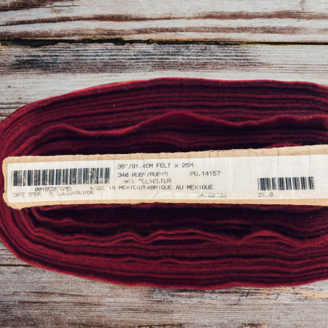 Ruby Felt by the Meter