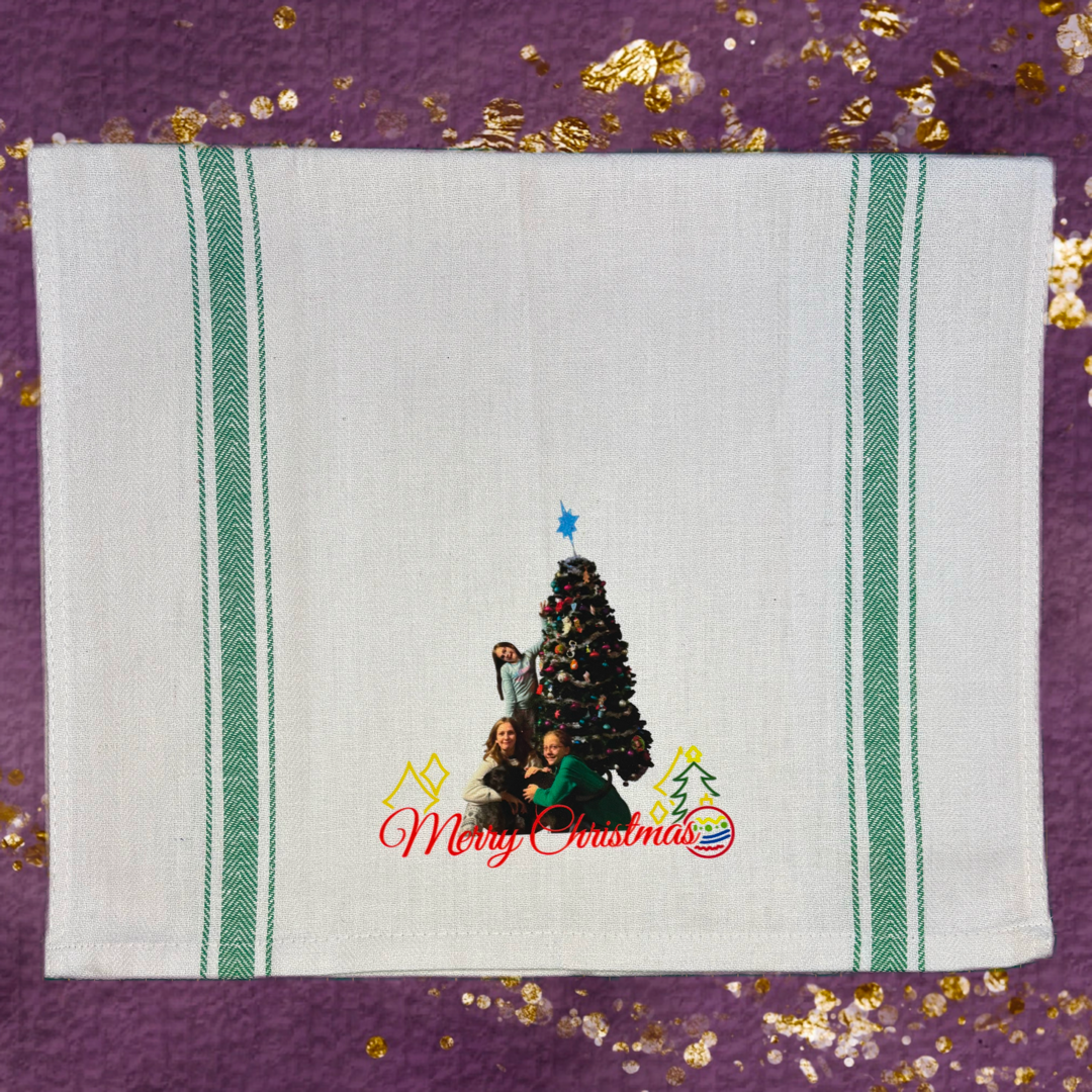 Merry Christmas Customized Tea Towel