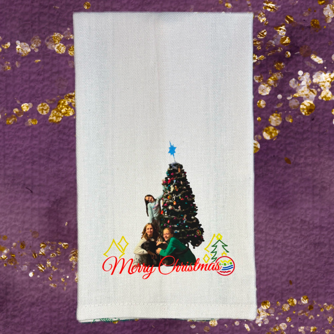 Merry Christmas Customized Tea Towel