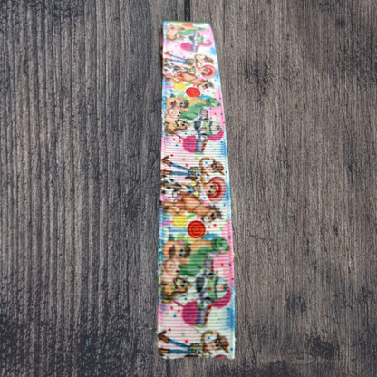 Toy Story with Pink/Purple Background Grosgrain 22mm Ribbon