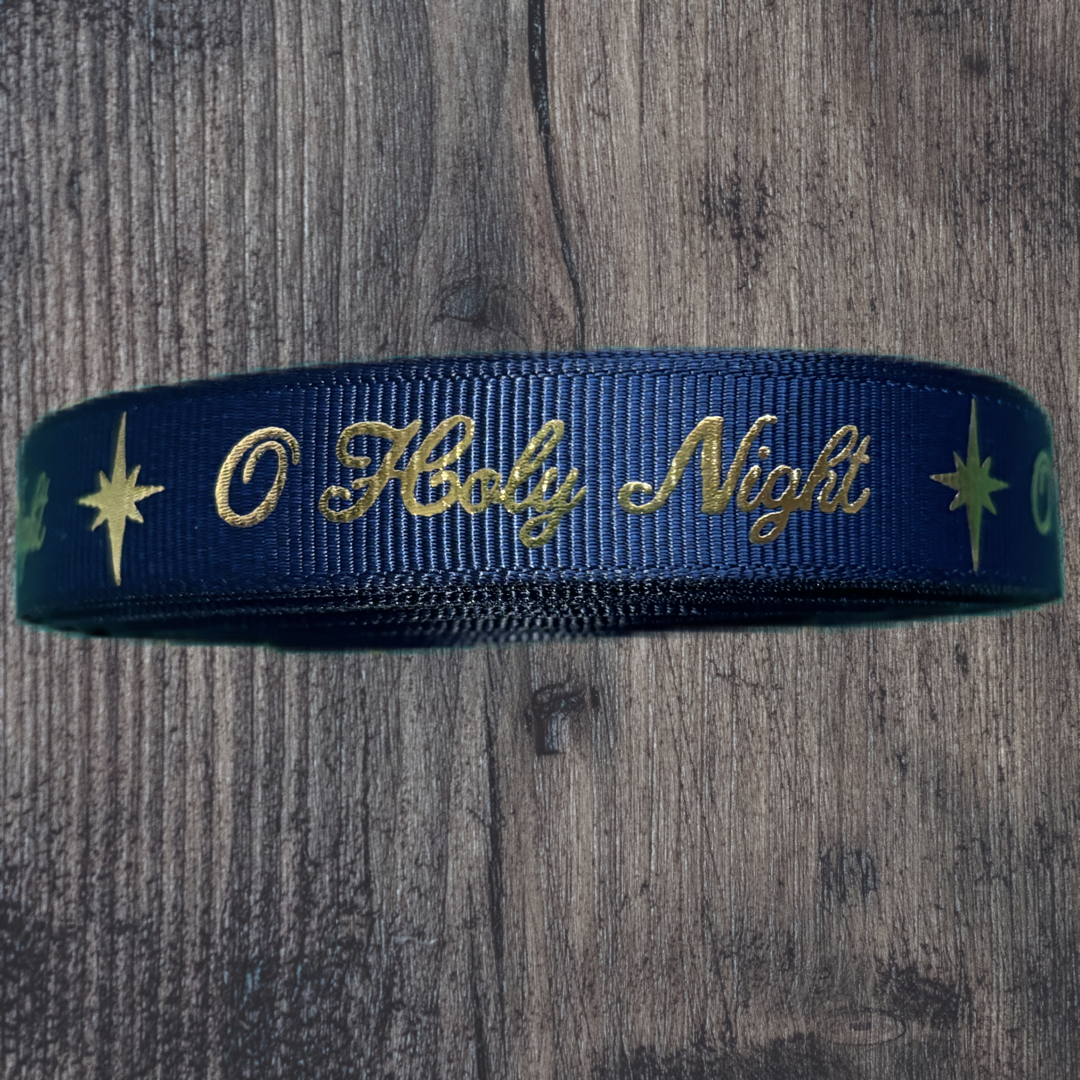 O Holy Night Grosgrain 15mm Ribbon