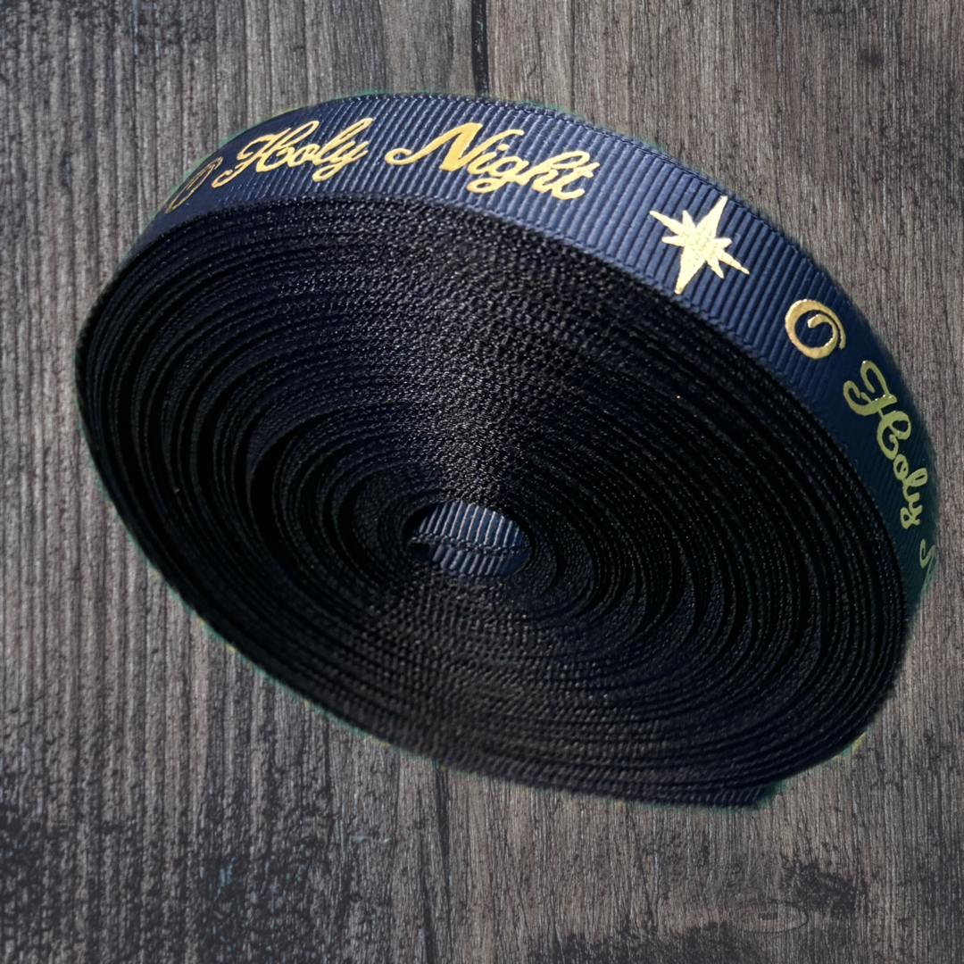 O Holy Night Grosgrain 15mm Ribbon