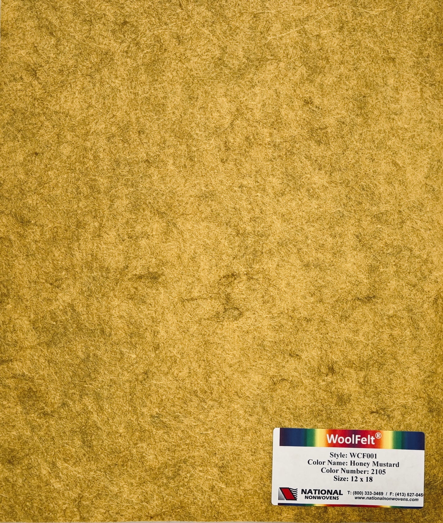 National Nonwovens Honey Mustard Felt Sheets