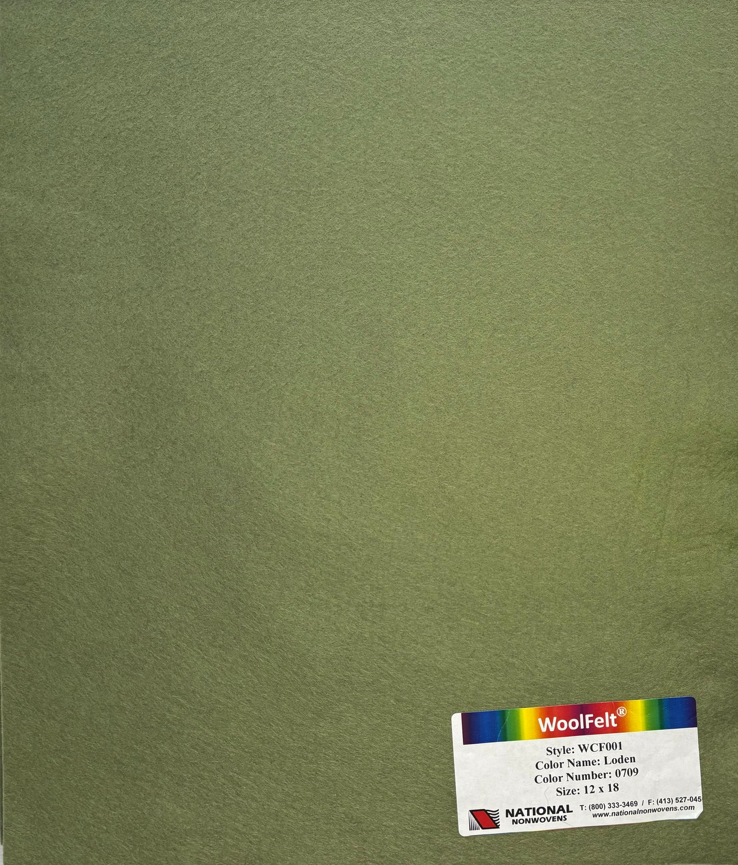 National Nonwovens Loden Felt Sheets