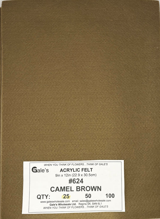 Gale’s Camel Brown Felt Sheets