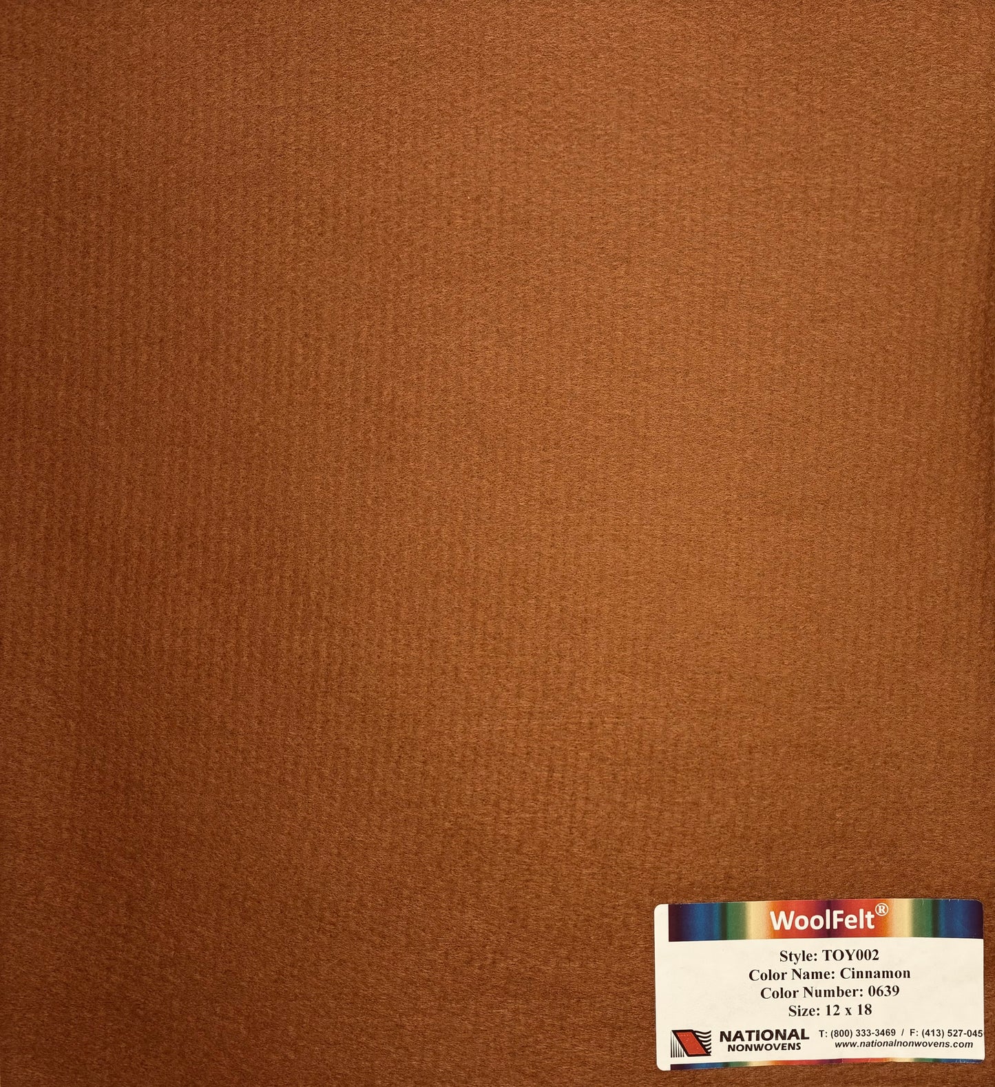 National Nonwovens Cinnamon Felt Sheets