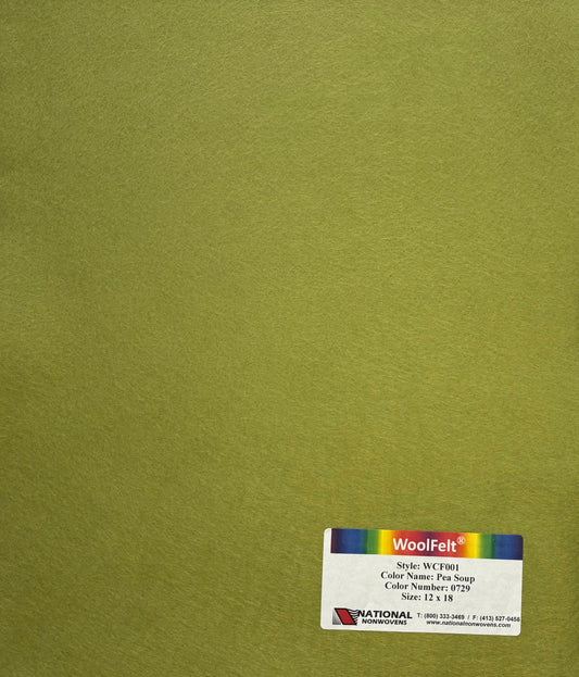 National Nonwovens Pea Soup Felt Sheets