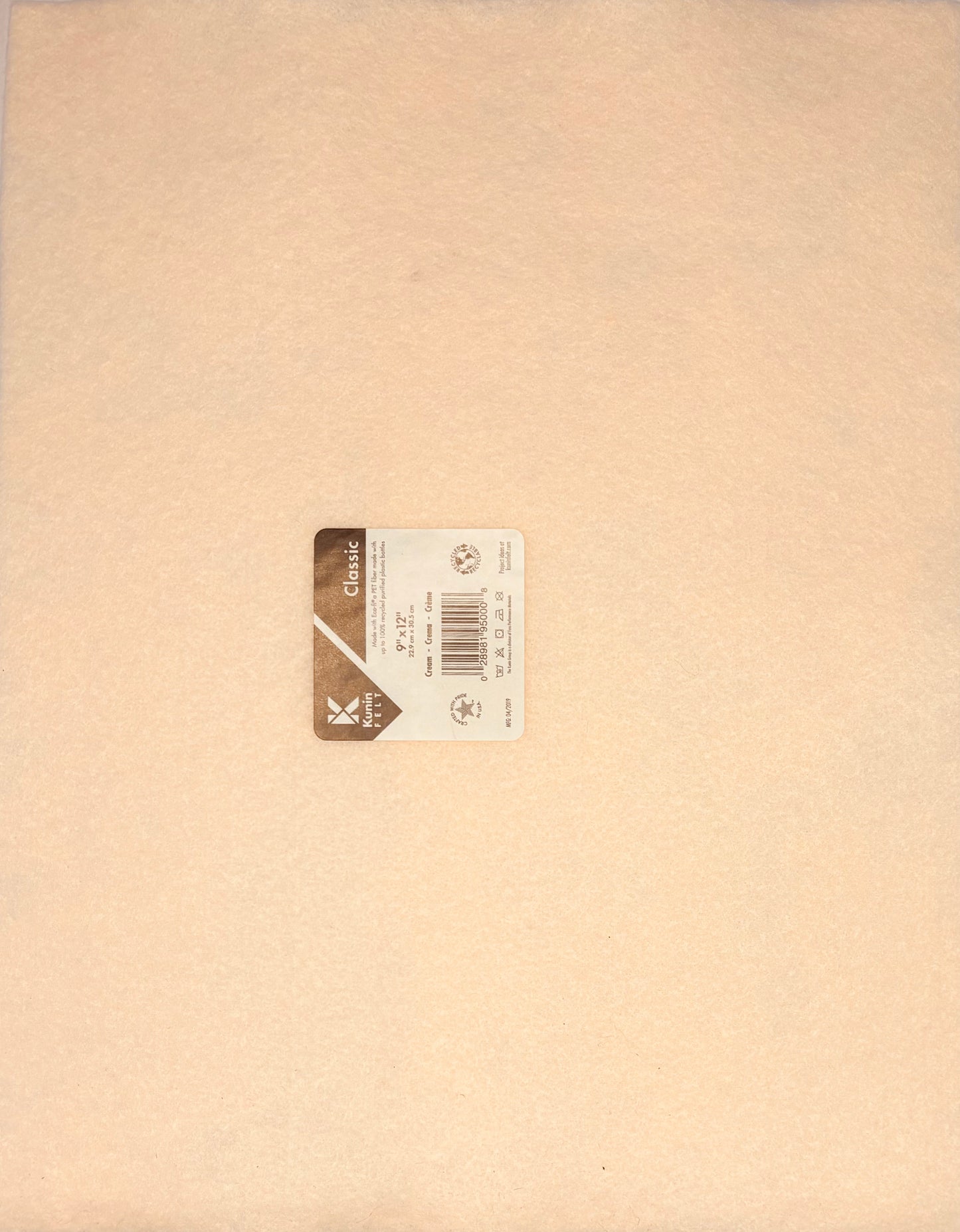Kunin Cream Classic Felt Sheets