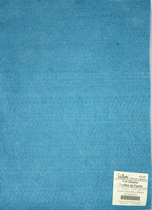 Taylor Brilliant Blue Felt Sheets