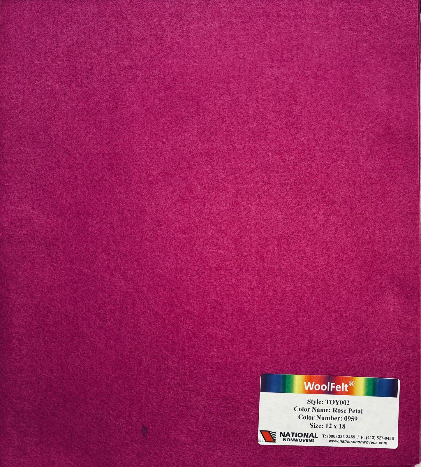 National Nonwovens Rose Petal Felt Sheets