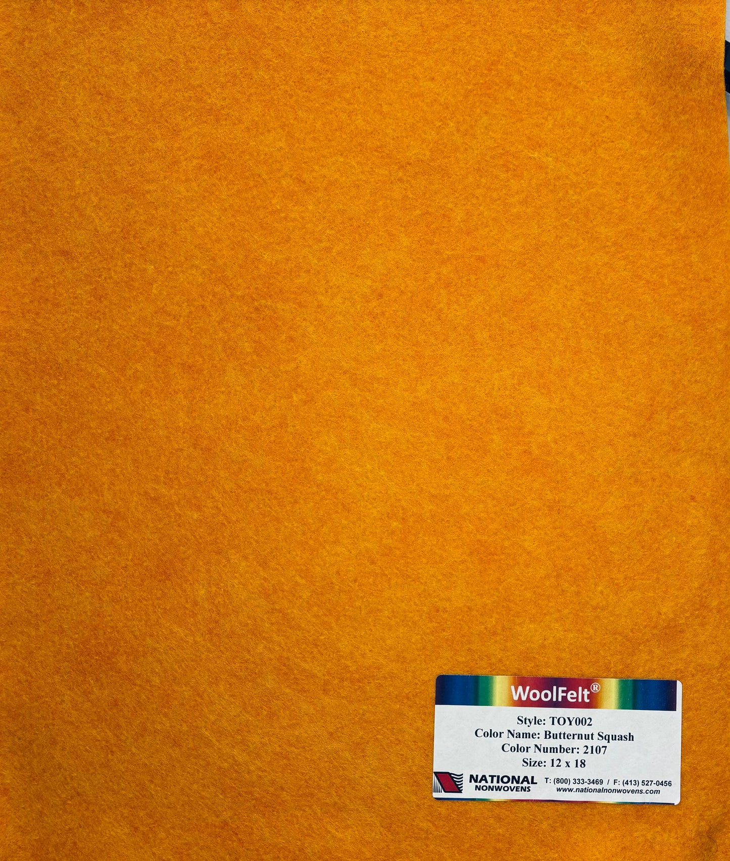 National Nonwovens Butternut Squash Felt Sheets