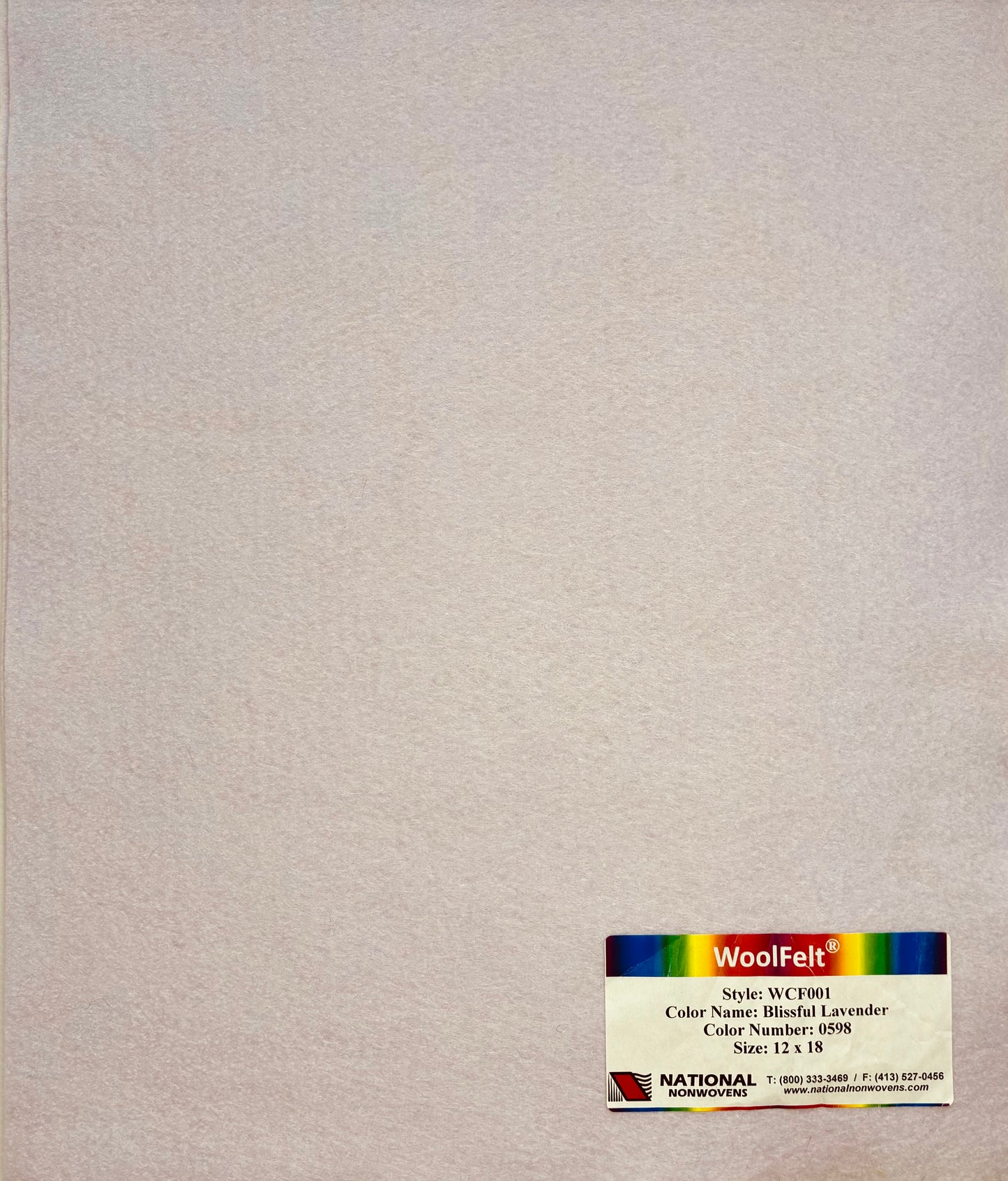 National Nonwovens Blissful Lavender Felt Sheets