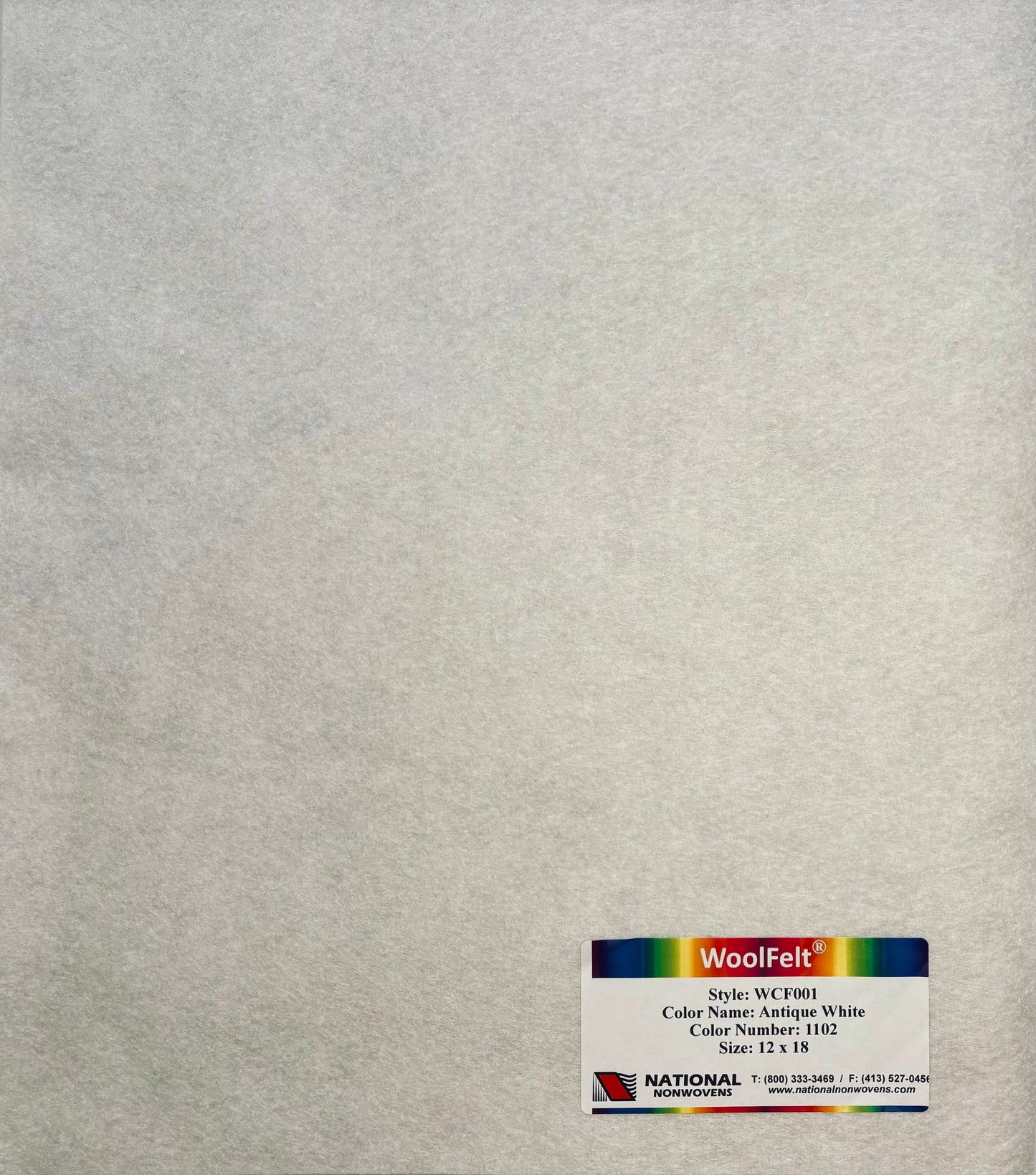 National Nonwovens Antique White Felt Sheets