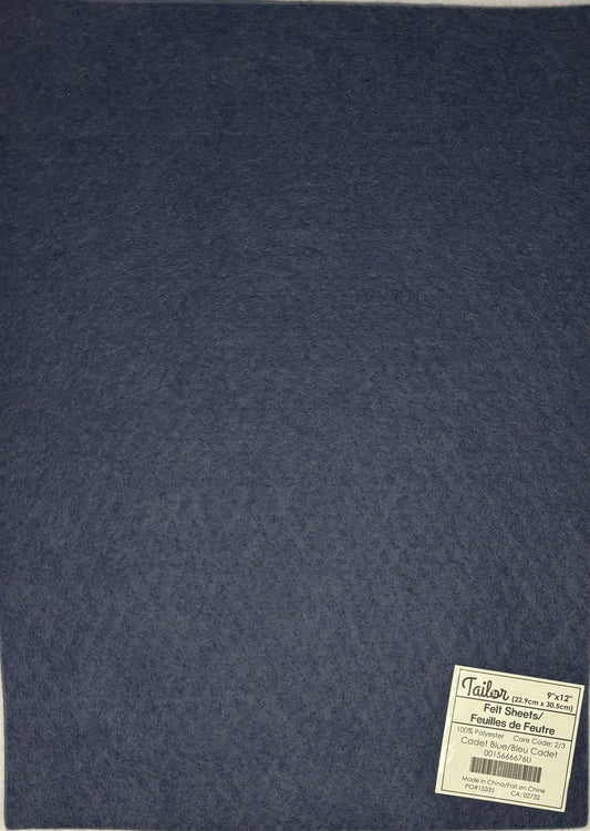 Taylor Cadet Blue Felt Sheets