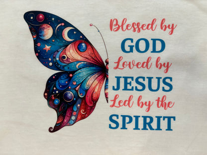 Blessed By God Butterfly Design