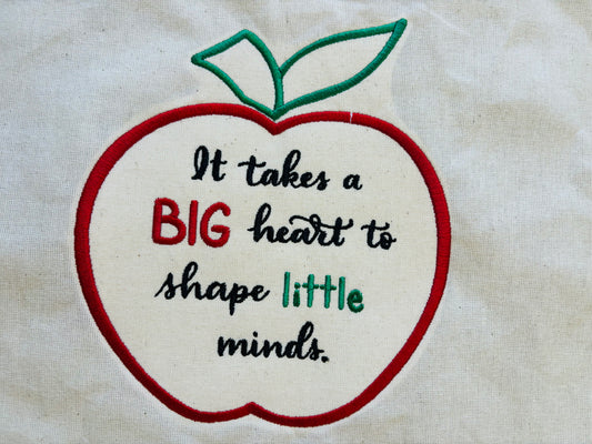 Big Heart to Shape Little Minds Design Tote Bag