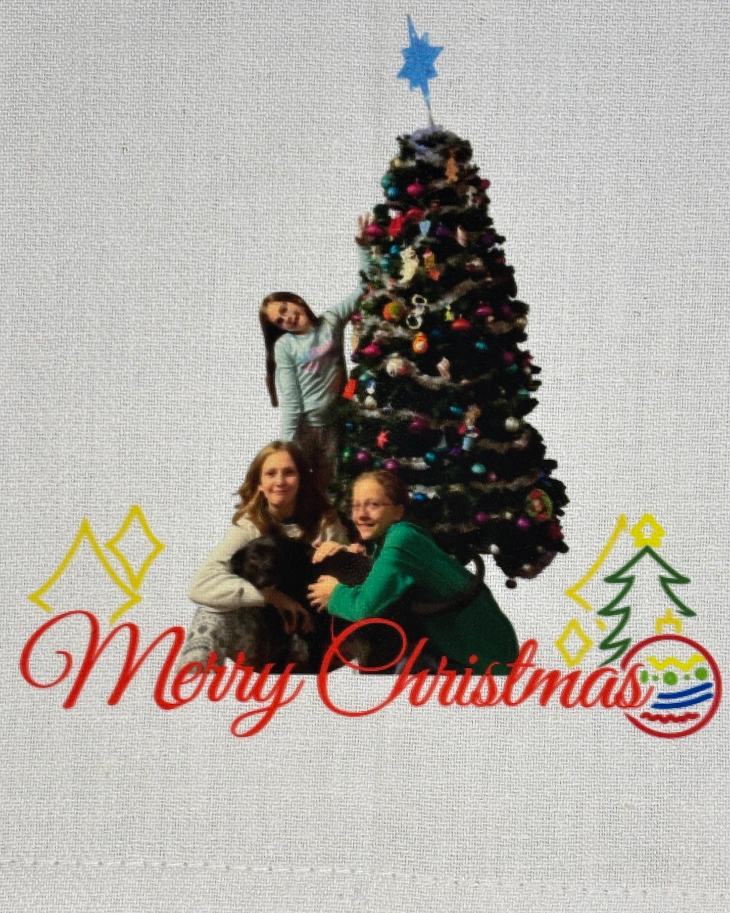 Merry Christmas Customized Tea Towel