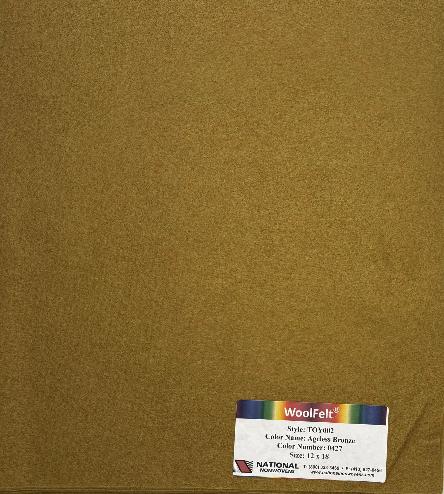 National Nonwovens Ageless Bronze Felt Sheets