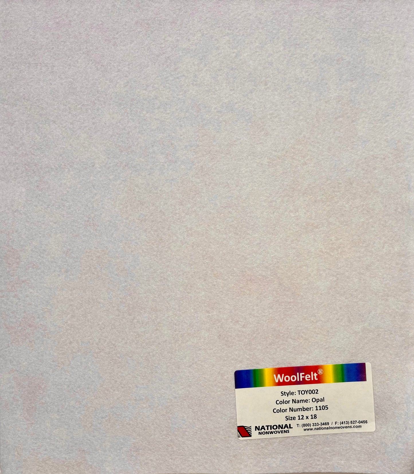 National Nonwovens Opal Felt Sheets