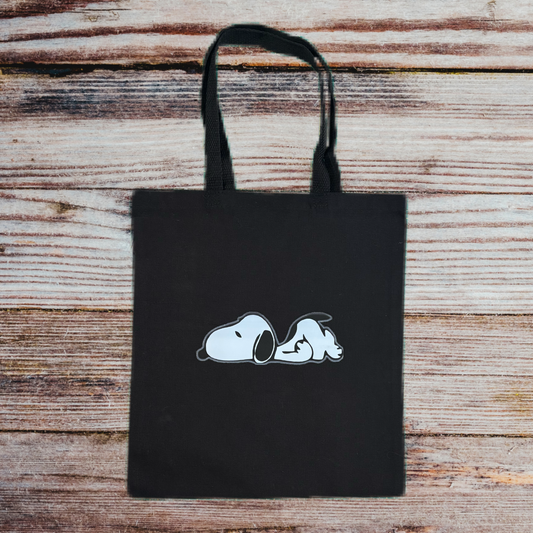White Comic Dog Tote Bag