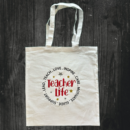 Teacher Life Design Tote Bag