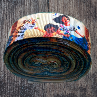 Encanto Tan Background Grosgrain 22mm Ribbon