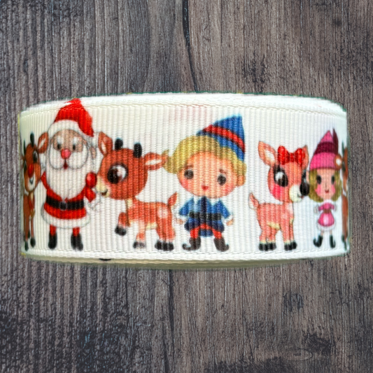 Christmas Characters Grosgrain 25mm Ribbon