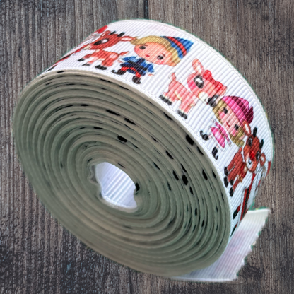 Christmas Characters Grosgrain 25mm Ribbon