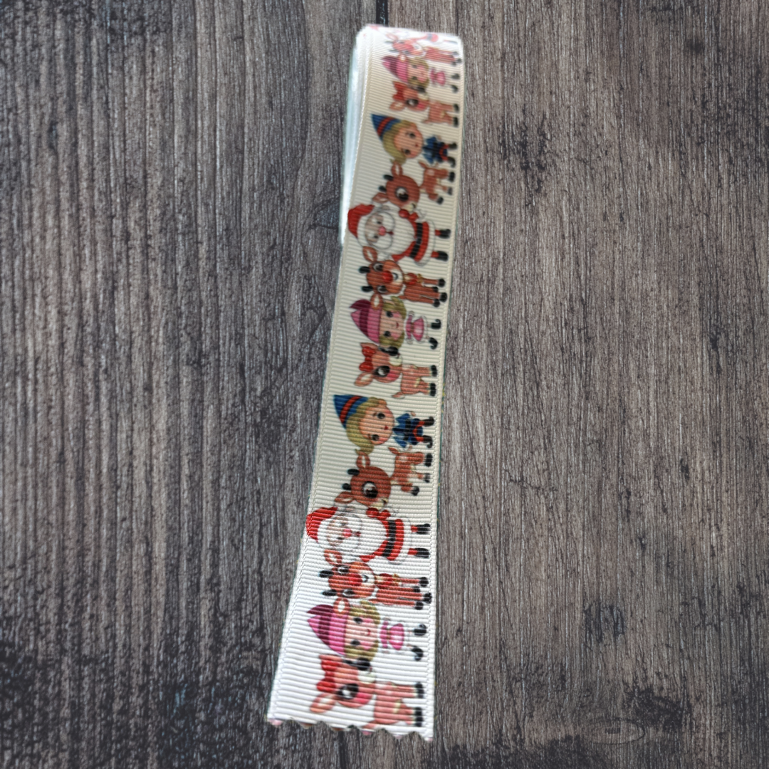 Christmas Characters Grosgrain 25mm Ribbon