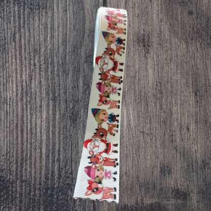 Christmas Characters Grosgrain 25mm Ribbon
