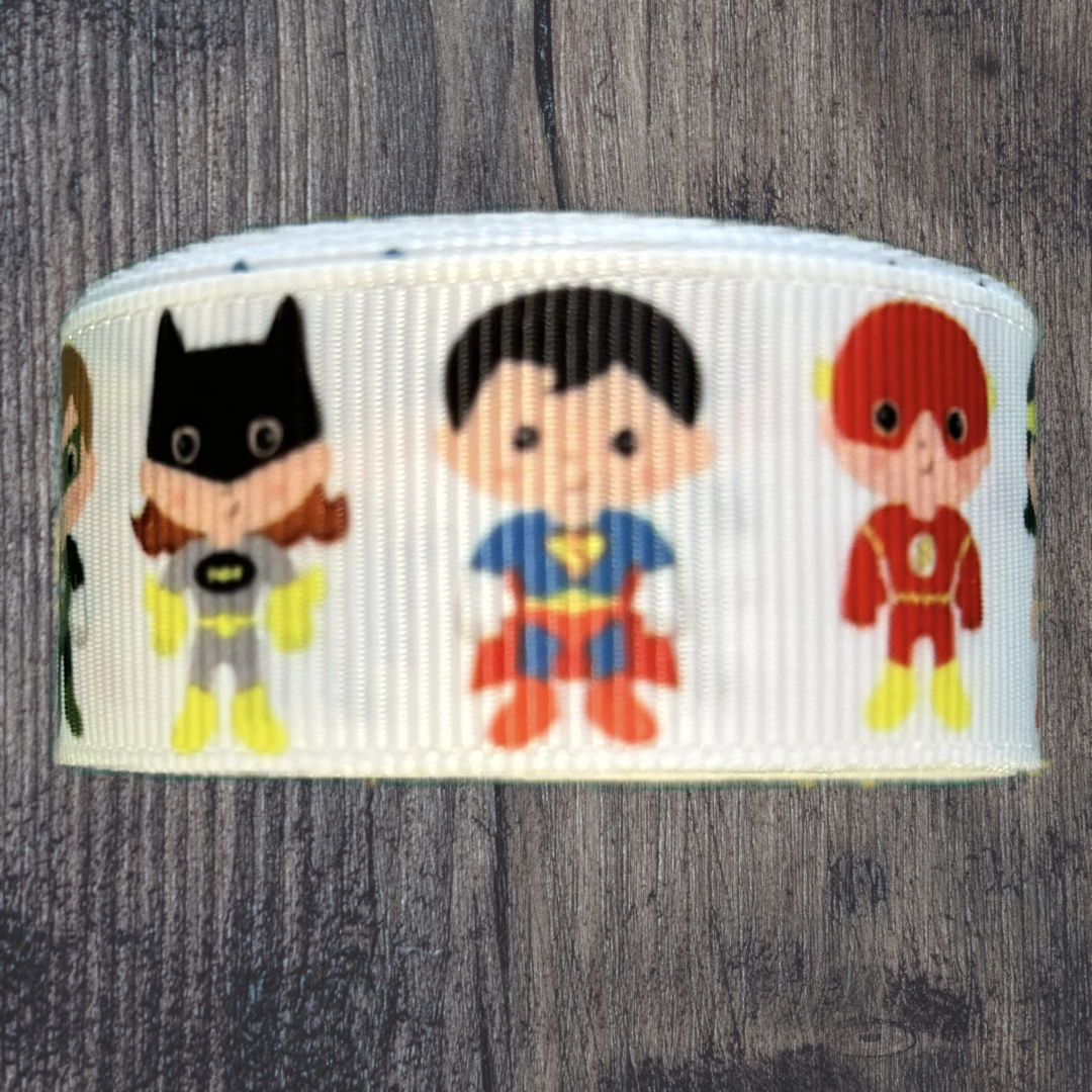 DC Superhero Grosgrain 22mm Ribbon