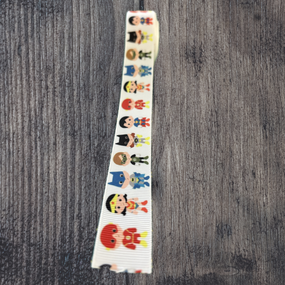 DC Superhero Grosgrain 22mm Ribbon