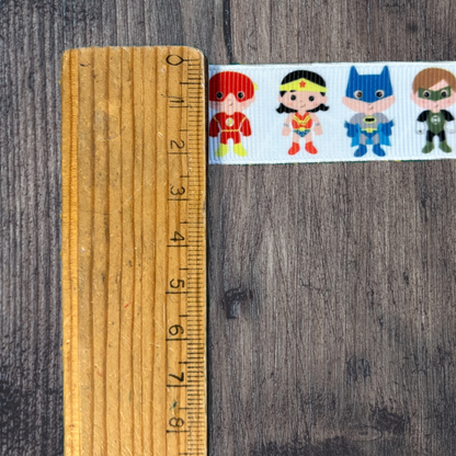 DC Superhero Grosgrain 22mm Ribbon