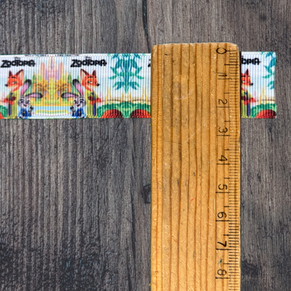 Zootopia Characters Grosgrain 25mm Ribbon