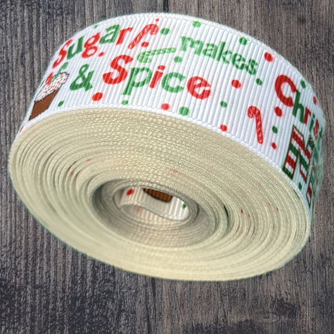 Sugar and Spice Grosgrain 25mm Ribbon